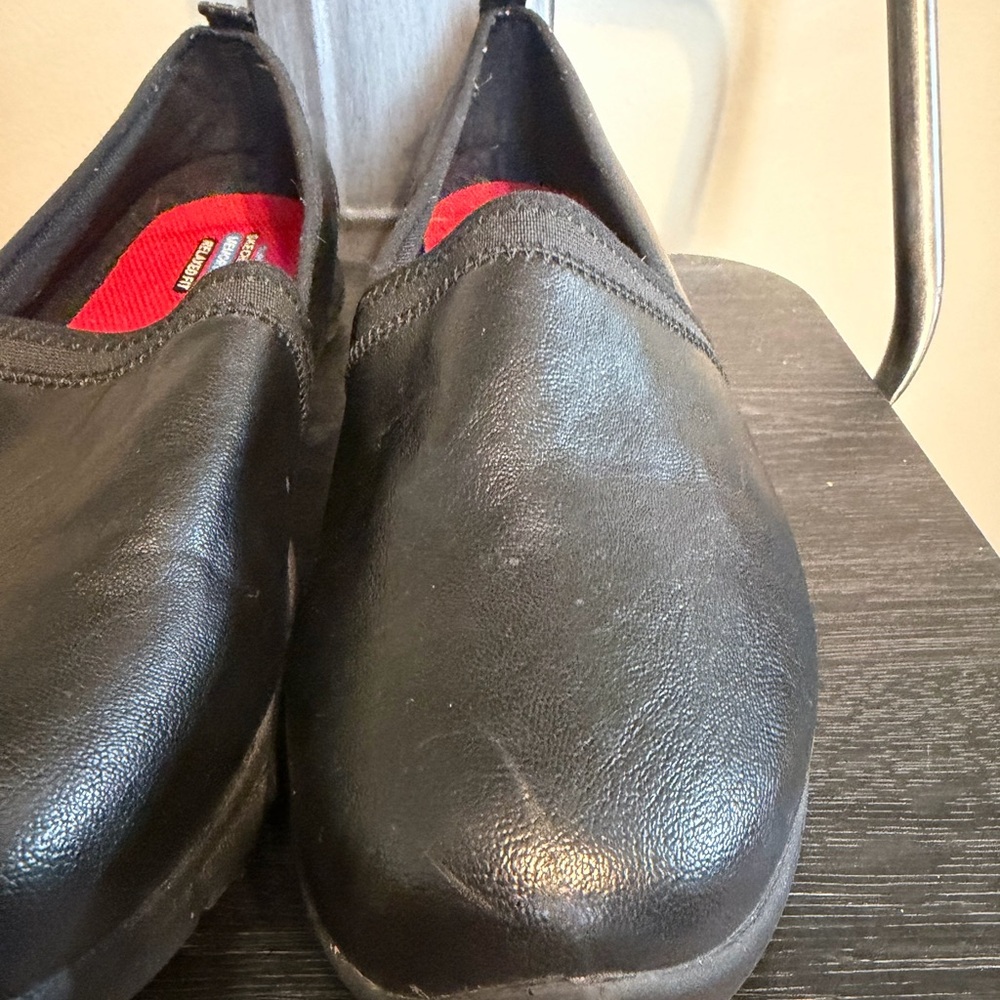Skechers Work Black Slip Resistant Shoes Memory Foam Relaxed Fit - Picture 3 of 16